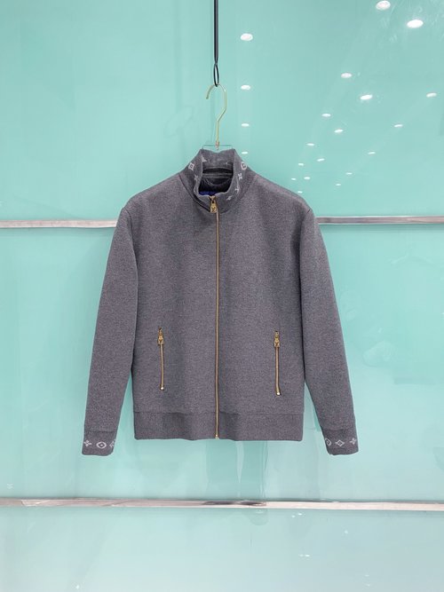 Louis Vuitton Double-Layered Knit Down Jacket with Monogram