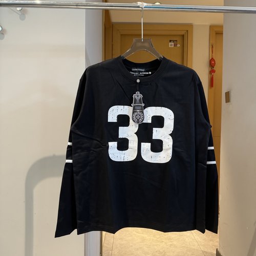 Chrome Hearts Printed Horsehoe Spliced Long Sleeve TEE