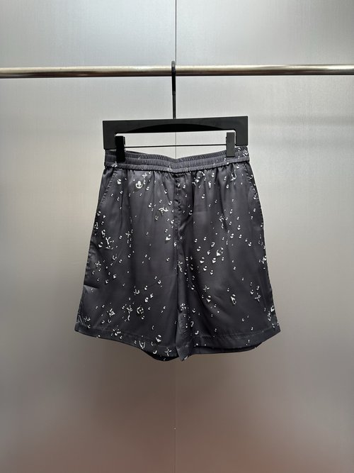 Louis Vuitton Silk Shorts with Monogram Print