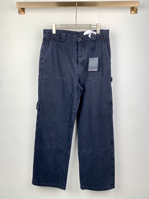 Louis Vuitton Garment Dyed Jeans with Custom Accessories