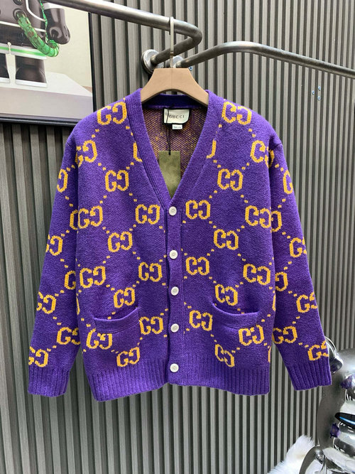 Gucci Classic Monogram Double - G Cardigan, High - end Craftsmanship