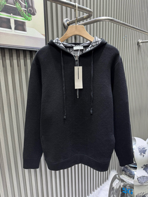 Dior Printed Zip-up Hoodie with Premium Details