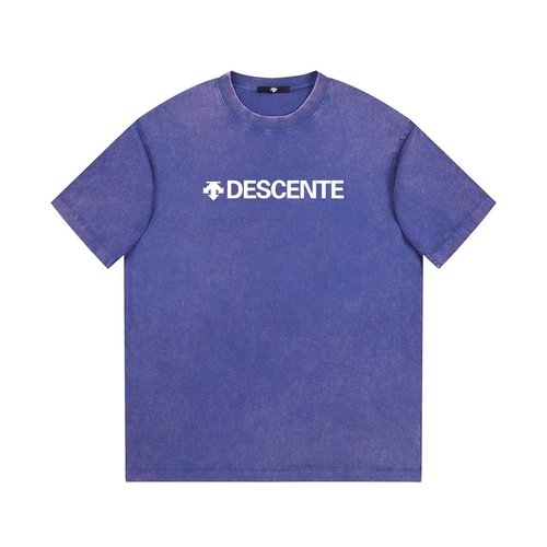 Descente Cotton Short Sleeve with Retro Letter Print