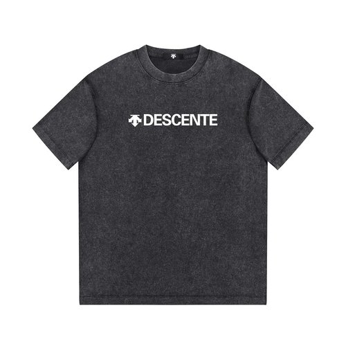 Descente Cotton Short Sleeve with Retro Letter Print