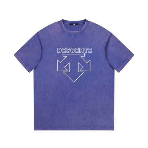 Descente Cotton Short Sleeve with Retro Letter Print