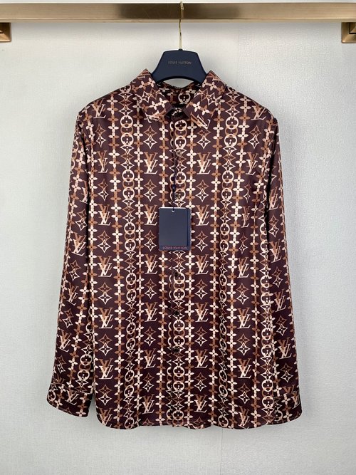 Louis Vuitton Full-printed Logo Long Sleeve Shirt