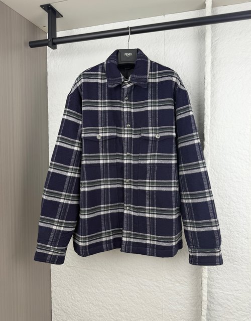 Chrome Hearts Checked Fleece - Lined Shirt Jacket