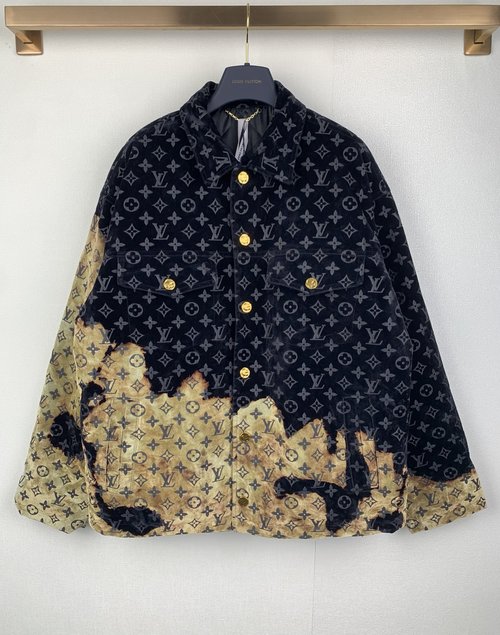 Louis Vuitton Denim Jacket with Fire Cloud Print