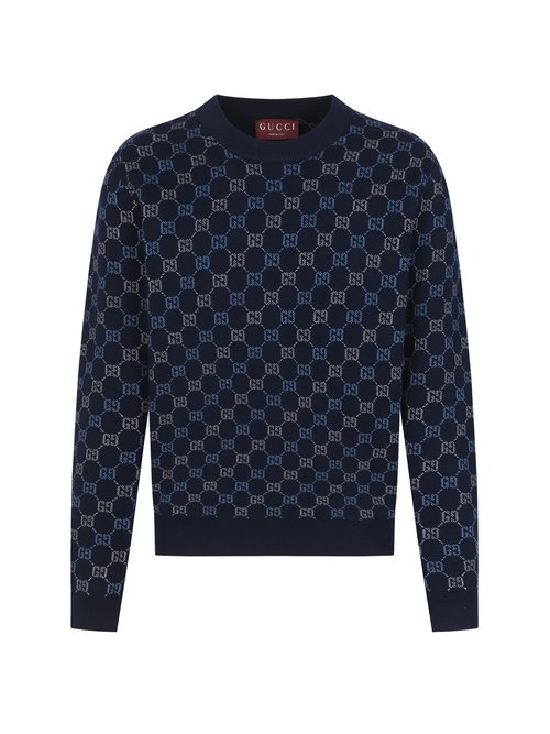 Gucci Double-sided Wool Round Neck Knit Top
