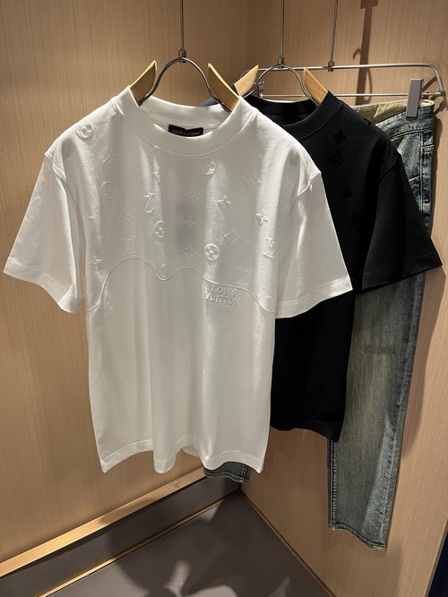 Louis Vuitton Fashionable Unisex Short-Sleeve Cotton Tee