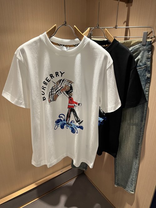 Burberry Eco-Friendly Cotton T-Shirt with Logo Print
