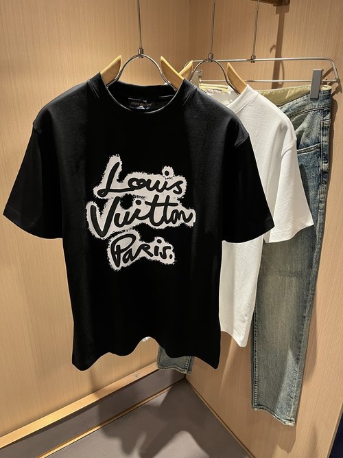 Louis Vuitton Stylish All-Cotton Short-Sleeve T-Shirt