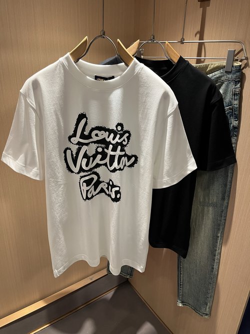 Louis Vuitton Stylish All-Cotton Short-Sleeve T-Shirt