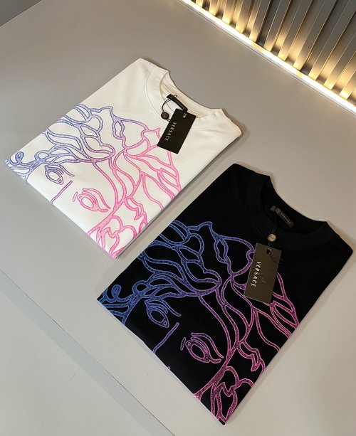 Versace Exquisite Logo-Printed Imported Cotton T-Shirt