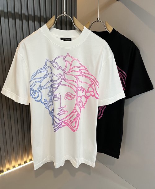 Versace Exquisite Logo-Printed Imported Cotton T-Shirt
