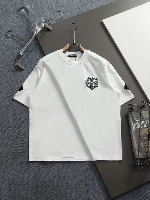 Chrome Hearts Cross Patch Embroidered Short Sleeve T-Shirt
