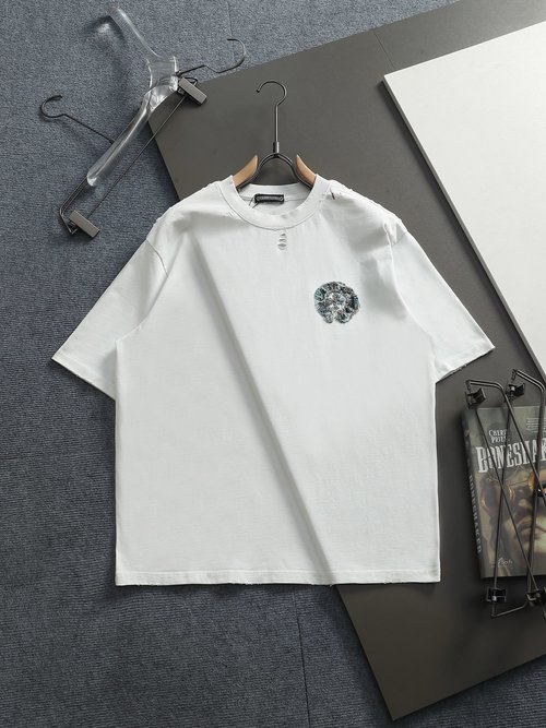 Chrome Hearts Cross Patch Embroidered Comfortable T-Shirt