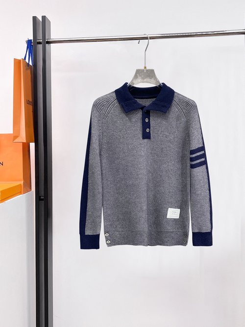 Thom Browne Cozy Knitted Zippered Coat