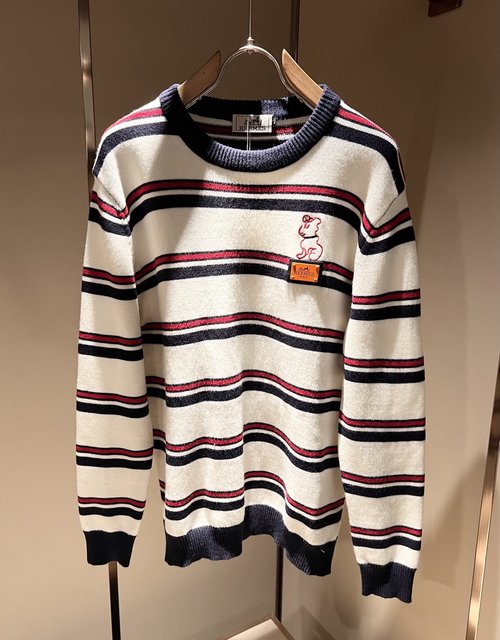 Hermes Wool Sweater with Logo Badge