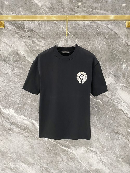 Chrome Hearts Embroidered 3D Logo Cotton Short Sleeve T-Shirt