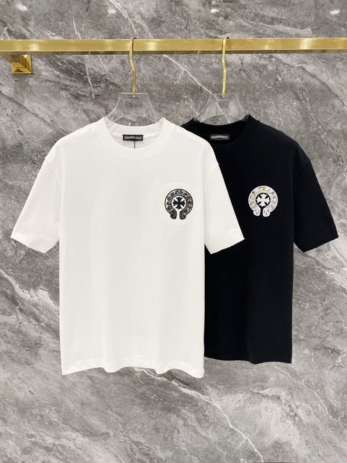 Chrome Hearts Embroidered 3D Logo Cotton Short Sleeve T-Shirt