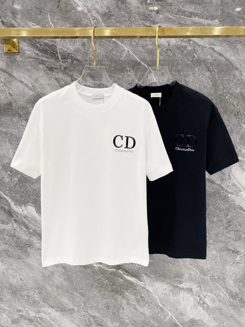 Dior Custom 3D Logo Cotton T-Shirt with Abrasion