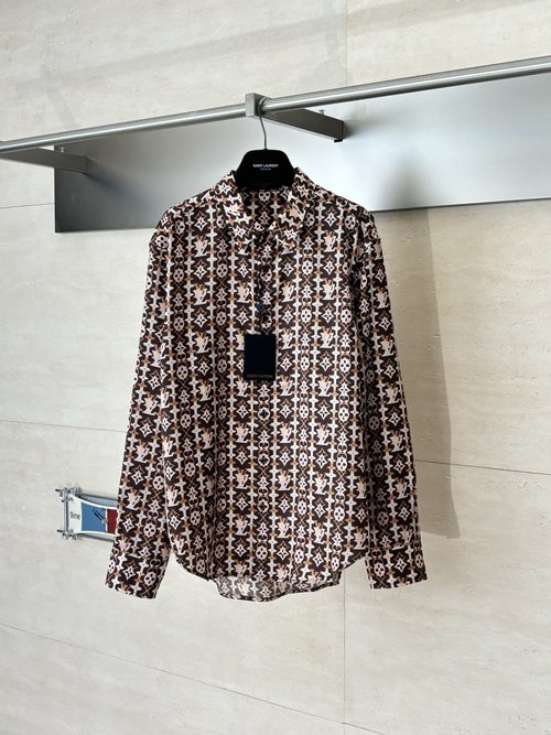 Louis Vuitton Monogram Overlap Pattern Silk Shirt