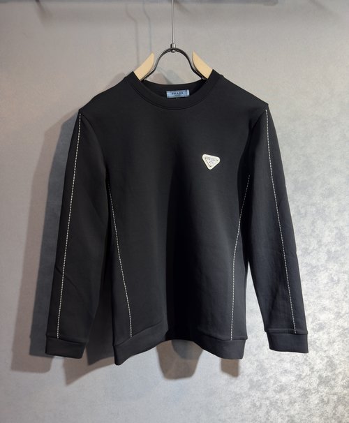 Prada Stylish and Durable Imported Cotton Logo Hoodie