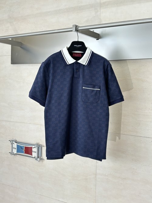 Gucci All-over Print Knit Short-sleeve Polo
