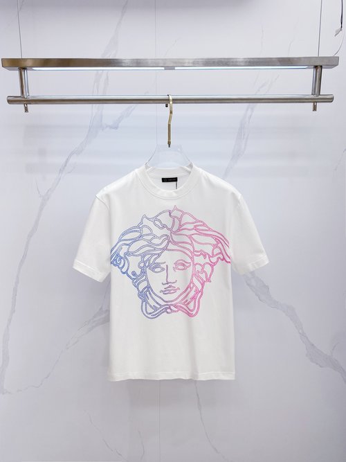 Versace Premium Cotton Short Sleeve Round Neck T-Shirt
