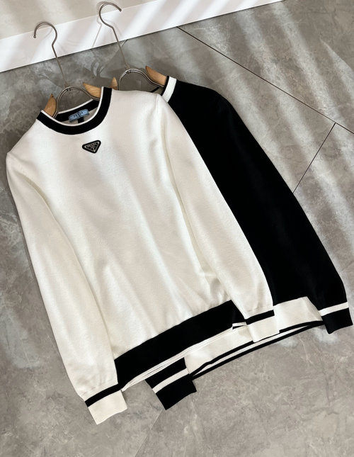 Prada Exclusive Knit Wool Sweater with P Logo