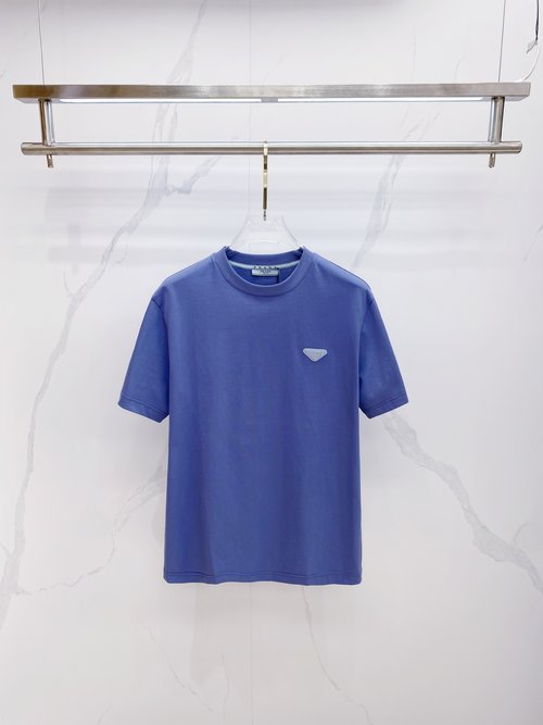 Prada Premium Customized Short-sleeved T-shirt in Black/White