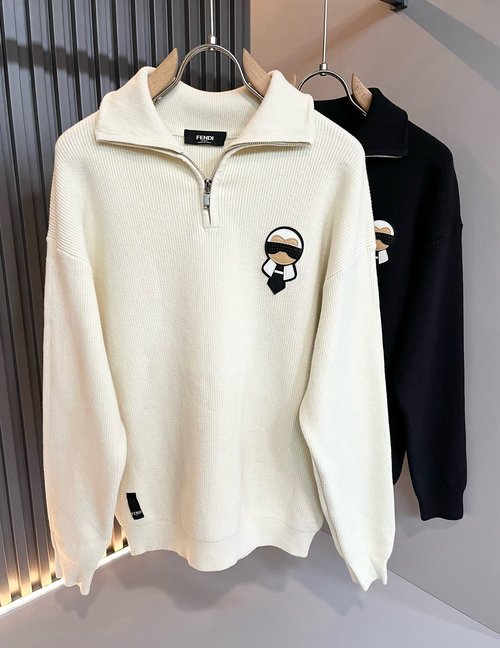 Dior High - end Knitted Wool Sweater with Monster Logo