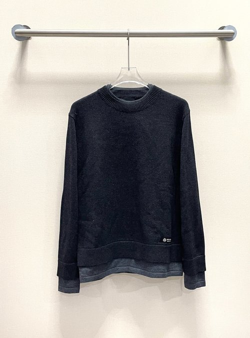 Prada Cashmere Wool Blend Fake Two-piece Sweater