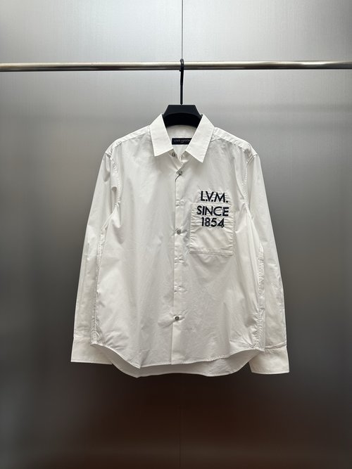 Louis Vuitton Long-Sleeved Logo Shirt with Legacy Marking