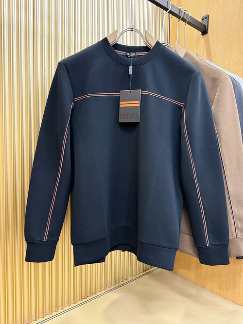 Zegna Long Sleeve Sweatshirt with Classic Logo