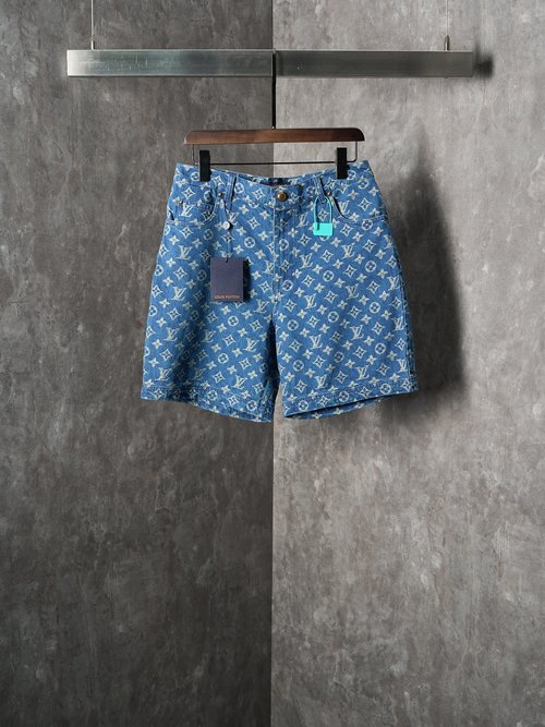 Louis Vuitton Monogram Jacquard Denim Shorts