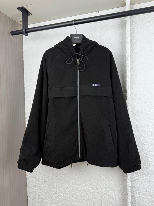Prada Fabric - Trimmed Fleece Jacket