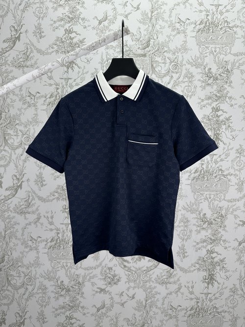 Gucci GG Knit Embroidered Polo Shirt