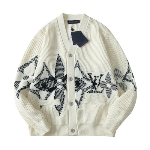 Louis Vuitton Soft and Warm Knit Cardigan with Jacquard