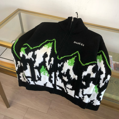 Gucci Embroidered Wool Zip Jacket