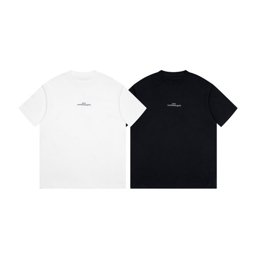 Maison Margiela Inverted Logo Embroidery Short Sleeve T-Shirt