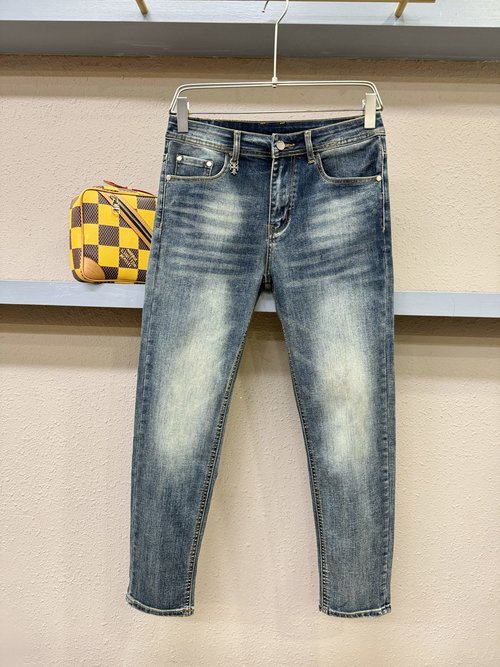 Chrome Hearts New Original Jeans with Classic Logo Design