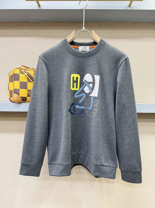 Hermes Classic Logo Wool Long-sleeved Sweatshirt