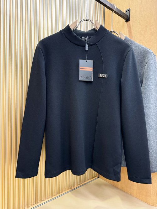 Zegna Classic Logo Long-Sleeve T-Shirt
