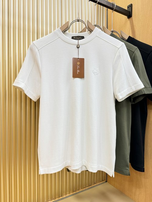 Loro Piana Luxurious New Short-Sleeved Blend of Wool and Silk