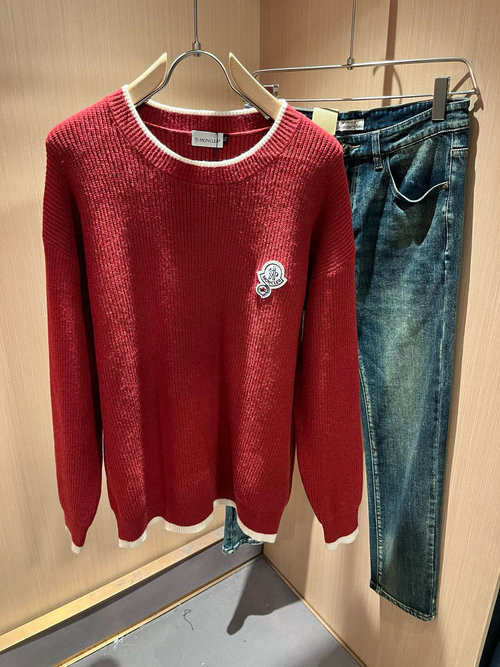 Moncler Trade Order Knit Wool Sweater with Mon Logo