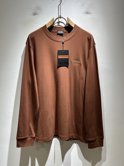Zegna Cozy Long-Sleeve Shirt with Embroidery Logo