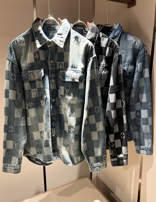 Louis Vuitton Luxury Denim Shirt with Panoramic Logo