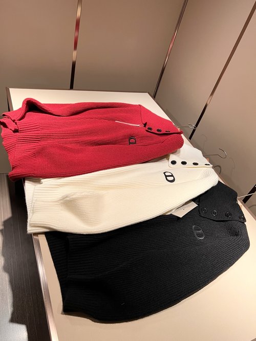 Dior Knit Wool Sweater with Embossed Logo
